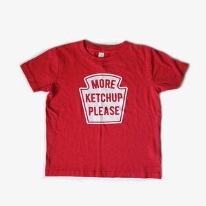 Cute Rabbit Skins Toddler Novelty More Ketchup Soft Jersey T-Shirt NWOT Size 4T